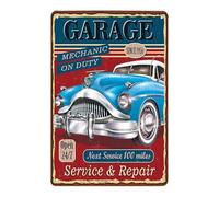 ABCDEFG - Plaque métallique rétro pour atelier de réparation automobile, affiche, outils de réparation automobile, accessoires de décoration, garage, décoration vintage pour la maison, 20 x 30 cm