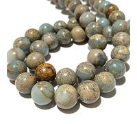 ABCGEMS Perles en calcite fraise du Pérou (AKA Orchidée Calcite, teintes pêche et orange bien définies, couleur uniforme avec un minimum de décoloration/ternité), rondes et lisses, 10 mm