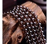 ABCGEMS Perles en onyx noir Rio-Grande du Brésil (provenant de la région productrice de pierres précieuses renommée du Rio Grande do Sul, dureté de Mohs 7) Polissage miroir rond 8 mm