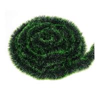 ABchat 10M Chunky Christmas Tinsel Garland for Christmas Tree Decorations Green Tinsel Christmas Wreaths Garlands