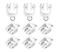 ABchat Ceiling Curtain Track Flexible Bendable Curtain Track Rollers Plastic Drapery Rail Sliding Glider for Windows Shower Curtain Tracks, 50Pcs Curtain Poles & Tracks