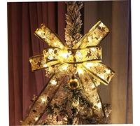ABchat Christmas Tree Ribbon String Lights,LED Striking House Ribbon String Party Decor Lights Window Curtain 40 Lamp LED Light Xmas Hanging Ornaments 4m (Yellow) Christmas Rope Lights