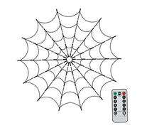ABchat Purple Light up Spider Web Halloween Decorations,Spider Web Light Battery Operated Waterproof 70 LEDs 3.25ft Spider Plush Toy for Window Wall Door Porch Halloween String Lights