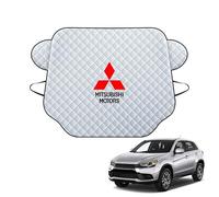 ABCHL Couverture Pare-Brise Voiture pour Mitsubishi Outlander PHEV 2013-2023 2024 2025 GK,Couverture Pare-Brise Avant Voiture,Repliable,Imperméable,Anti Givre Neige,Protection Repliable,Silver-L