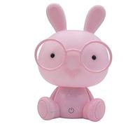 Abcidubxc Veilleuse LED USB avec lunettes mignonne lapin décoration veilleuse lampe de table