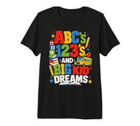 ABCs 123s and Big Kid Dreams Back to School Teacher T-Shirt Haut de Gamme