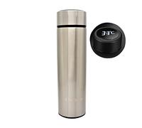 Abcsea 1 Pièce Affichage de la Température Bouteille Thermos, Thermo Mug de Voyage, Bouteille Isotherme en Acier Inoxydable, Bouteille d'eau en Acier Inoxydable, Thermo Double Paroi, Argent