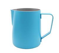 Abcsea 1 Pièce Pichet de Lait en Acier Inoxydable, Pot à Lait Inox, Pichet Lait Inox, Bleu 350ml/12oz