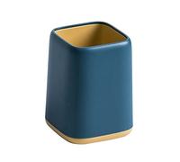 Abcsea 1 Pièce Porte-crayons, Porte-stylo Porte-stylo Rond, Bicolore Pot de Stylo, Organisateur de Stylo, Pot à Crayon, Bleu