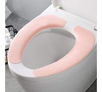 Abcsea 3 Pièces Housse de Siège de Toilette, Couverture de Siège de Toilette, Housse pour Abattant de WC, Couvre Siège de Toilette à Adsorption, Housse de Cuvette Toilette, Rose