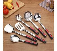 Abcsea 6 Pièces Set d'Accessoires de Cuisine, Cuillères et Spatules INOX, Ustensiles et Gadgets (Groupe 3)