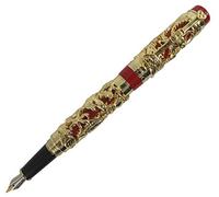Abcsea Drapeau De Luxe À Collectionner Et Stylo À Plume Médiéval Phoenix - Or et rouge