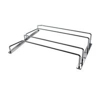 Abcsea Porte-Verres à vin à Deux rangées, Porte-Verre à Pied Suspendu Fini Chrome,Support de Verre à vin de 35cm pour Bar ou Cuisine
