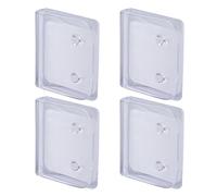 Abcsweet Lot de 2/4/8 clips de rideau de douche transparents - Coupe-vent - Auto-adhésif - Protection anti-éclaboussures - Accessoires de salle de bain