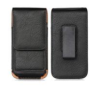 ABCTen Étui de Ceinture pour Samsung Galaxy A12 A21S A42 M51 Note 20 Plus Vertical Protection Sacoche Smartphone en Cuir Premium avec Clip Rotatif et Fermeture Magnétique - Noir