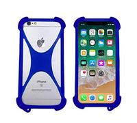 ABCTen Etui pour Doro Liberto 820 Mini 8030 8031 8020X 8035 825 824 810 Housse de Coques Bumper Téléphone Cover AllCall Atom Madrid Rio S S1 Case Antichoc élasticité Souple Cadre de Protection (Bleu)