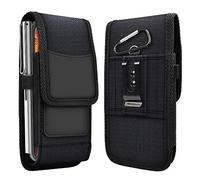 ABCTen Housse de Ceinture Étui Téléphone en Nylon pour Samsung Galaxy A11 A12 A20S A21S A31 A42 A90 Sac Clip Boucle Crochet de Ceinture Poche avec Fente pour Carte