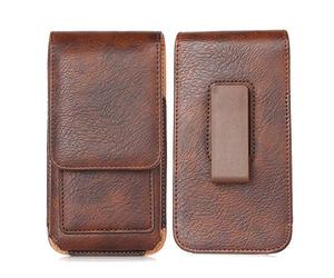 ABCTen Sac d'extérieur Étui de Ceinture pour Crosscall Trekker X4 Clip Ceinture Support avec Clip Housse de Transport pour Crosscall Trekker-X4 5.5" - Brun