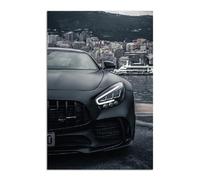 ABCWARRT Art Moderne Peinture à l'huile Style Industriel Noir Affiche Voiture de Sport Marque de Luxe Voiture Photo Home Salon canapé décoration Murale (50 * 70cm sans Cadre,1)