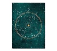 ABCWARRT Art Moderne Toile Peinture Constellation Galactique Symbole Astrologie Mythe Psychédélique Affiche Maison Salon Image Décoration sans Cadre (40 * 60cm sans Cadre,1)