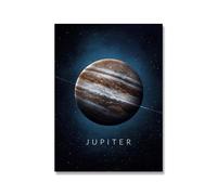 ABCWARRT Art Nordique Peinture à l'huile planète Soleil Poster Vénus Saturne Mars Terre Pluton Photo Hôtel Salon canapé décoration Murale (30 * 40cm sans Cadre,6)