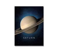 ABCWARRT Art Nordique Peinture à l'huile planète Soleil Poster Vénus Saturne Mars Terre Pluton Photo Hôtel Salon canapé décoration Murale (30 * 40cm sans Cadre,12)