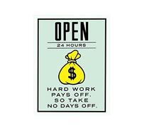ABCWARRT Dessin Animé Classique Graffiti Toile ALEC Monopoly Time is Money Poster Home Living Office Fresco Decoration sans Cadre (50 * 70cm sans Cadre,1)