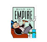ABCWARRT Dessin Animé Classique Graffiti Toile ALEC Monopoly Time is Money Poster Home Living Office Fresco Decoration sans Cadre (30 * 40cm sans Cadre,8)