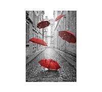 ABCWARRT Europe Rouge Style Art Peinture à l'huile Noir Et Blanc Paysage Urbain Poster Rétro Vélo Moto Arbre Photo Home Decor (20 * 30cm sans Cadre,5)
