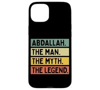 Abdallah The Man The Myth The Legend Funny Personnalisé Coque pour iPhone 15 Plus