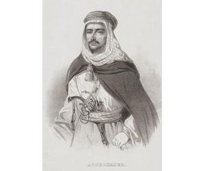 Abdelkader ibn Muhieddine 1808 - 1883. Également connu sous le nom d'émir Abdelkader Abdelkader El Djezairi et Abd al-Qadir. Leader algérien qui a mené la lutte contre l'invasion coloniale française