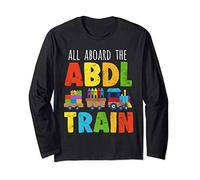 ABDL Train Imprimer tout à bord du Train AB / DL Ageplay Manche Longue