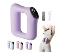 Abdominal Massager, 2025 Electric Abdominal Fascia Massage Tool, Used to Relax the Waist Muscles，3 Modes/5 Levels of Massage Intensity (Purple)