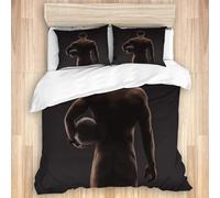 Abdos Housse Couette 240x220 Parure De Couette Hommes Microfibre Impression 3D Comprend Une House de Couette et Deux Taies d'oreiller pour Garçon Fille C.2147