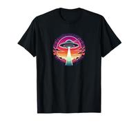 Abducted Alien Space ecraft Outer Space Sunset Retro T-Shirt