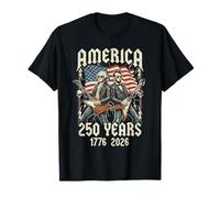 Abe Lincoln Guitare George Washington 250 USA 250th T-Shirt
