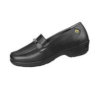 Abeba 300119 Pantoufles en microfibre aspect cuir Noir