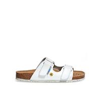 ABEBA 4080 OB ESD Slipper, semelle en caoutchouc spécial antidérapante, blanc, taille 38