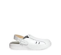 ABEBA 711041 SB Safety Clog, semelle en PU antidérapante, blanc, taille 42