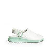 Abeba Mixte Active Chaussure de Professionnel de la santé, Blanc Vert, 36 EU