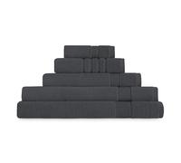 Abecé Casa Gamma Zero Twist 600 GR/M2 Serviette de Bain 100% Coton (Gris, Douche - 70 x 140 cm)