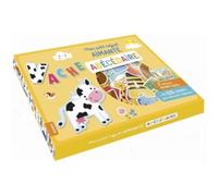 Abécédaire - Jeu aimants - 2 tableaux magnétiques - plus de 100 aimants - Découverte de l'alphabet