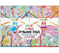 Abeec Mega 3 Pack de Carnets de Croquis et Dessin - 150 Feuilles de Papier à Dessin Blanc pour les Activités Artistiques et Artisanales des Enfants.