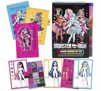 abeec Monster High Fashion Designer Art Pad - Bloc d'art Monster High Dolls - Contient des pages de créateurs et des autocollants - Cadeau pour fille de 6 ans