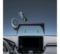 AbeeyGeomarn Support de téléphone de voiture pour Toyota RAV4 2019-2025, accessoires pour écran tactile de 7/8", chargeur rapide sans fil 15 W, clip fixe, support de téléphone portable, mains libres,