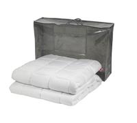 Abeil - Couette Lestée - Enveloppe Microfibre Effet Peau de Pêche - Lavable en Machine - Certifiée Oeko-Tex - 4 kg - 155 x 220 cm