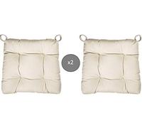 Abeil Coussins de Chaise x 2 Beige