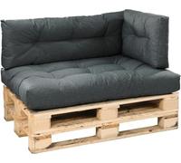 Abeil Coussins de Palette Assise, côté et Dos Gris