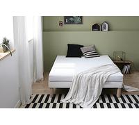 Abeil - Matelas Basique - Dureté Moyenne H2 - Housse Amovible & Lavable en Machine - Certifié Oeko-Tex - Blanc, 140 x 190 cm
