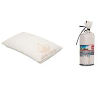 Abeil Oreiller de Voyage ALOE Mémoire de Forme, 45 x 25 cm, Polyester, Blanc
